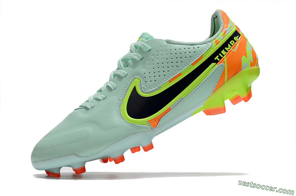 Nike Tiempo Legend 9 Elite FG Low-Tops Soccer Cleats - Jade/Yellow/Black 5