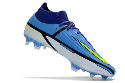 Nike Phantom GT2 DF Elite FG High-Tops Soccer Cleats - Blue/Yellow/White