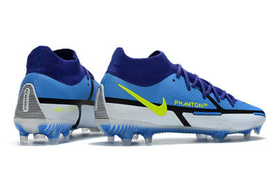 Nike Phantom GT2 DF Elite FG High-Tops Soccer Cleats - Blue/Yellow/White