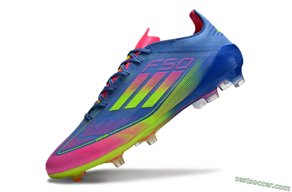 Adidas F50 Elite TF Low-Tops Soccer Shoes - Blue/Pink/Yellow 5
