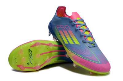 Adidas F50 Elite TF Low-Tops Soccer Shoes - Blue/Pink/Yellow