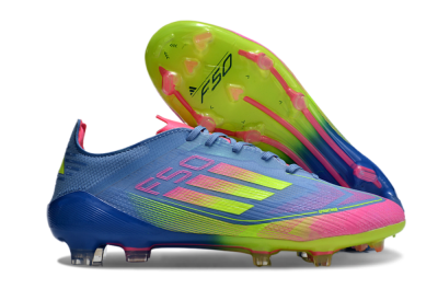 Adidas F50 Elite TF Low-Tops Soccer Shoes - Blue/Pink/Yellow
