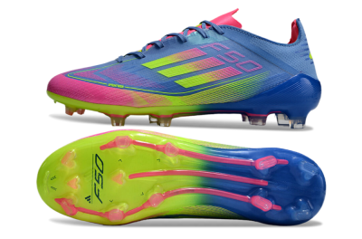 Adidas F50 Elite TF Low-Tops Soccer Shoes - Blue/Pink/Yellow