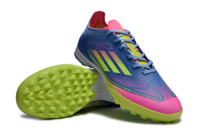 Adidas F50 Elite TF Low-Tops Soccer Shoes - Blue/Pink/Yellow
