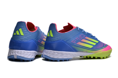 Adidas F50 Elite TF Low-Tops Soccer Shoes - Blue/Pink/Yellow