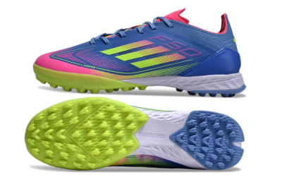 Adidas F50 Elite TF Low-Tops Soccer Shoes - Blue/Pink/Yellow