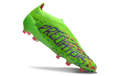 Adidas Predator Elite Laceless FG Low-Tops Soccer Cleats - Yellow/Red/Purple