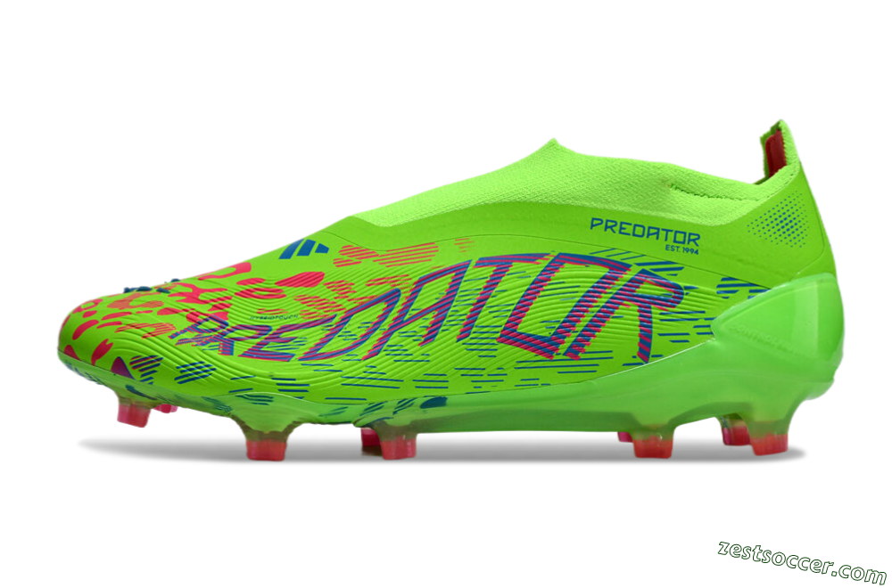 Adidas Predator Elite Laceless FG Low-Tops Soccer Cleats - Yellow/Red/Purple 2