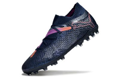 Puma Future Ultimate MG Low-Tops Soccer Cleats - Blue/Pink/Yellow
