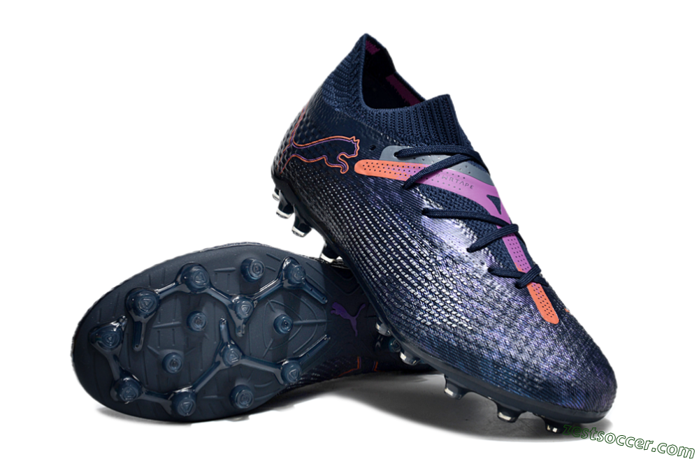 Puma Future Ultimate MG Low-Tops Soccer Cleats - Blue/Pink/Yellow 3