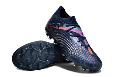 Puma Future Ultimate MG Low-Tops Soccer Cleats - Blue/Pink/Yellow