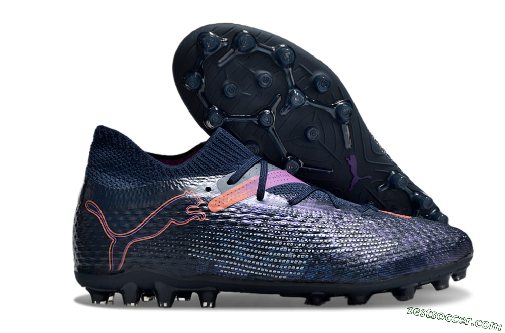 Puma Future Ultimate MG Low-Tops Soccer Cleats - Blue/Pink/Yellow 0