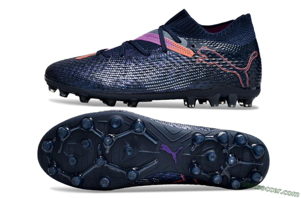 Puma Future Ultimate MG Low-Tops Soccer Cleats - Blue/Pink/Yellow 1