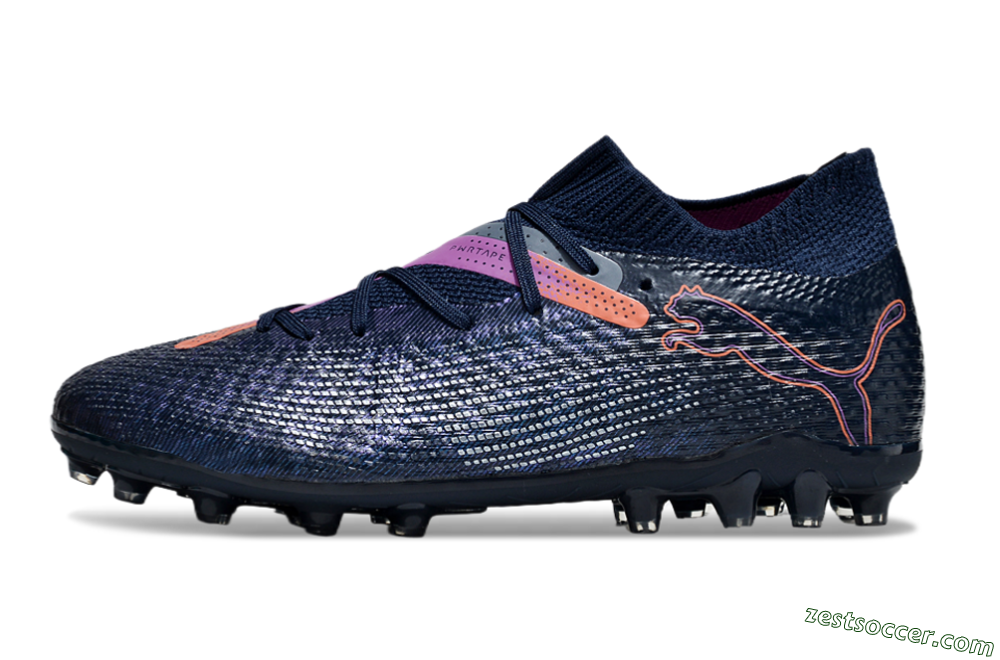Puma Future Ultimate MG Low-Tops Soccer Cleats - Blue/Pink/Yellow 2