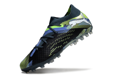 Puma Future Ultimate MG Low-Tops Soccer Cleats - Black/Blue/Yellow