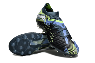 Puma Future Ultimate MG Low-Tops Soccer Cleats - Black/Blue/Yellow