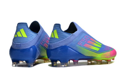 Adidas F50 Elite FG Low-Tops Soccer Cleats - Blue/Pink/Yellow