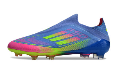 Adidas F50 Elite FG Low-Tops Soccer Cleats - Blue/Pink/Yellow
