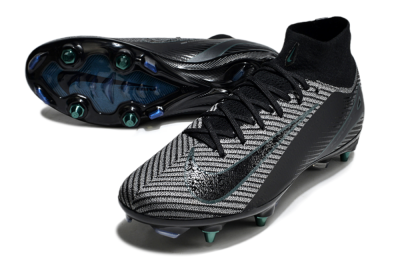 Nike Air Zoom Mercurial Superfly 10 Elite SG High-Tops Soccer Cleats - Black/Jade