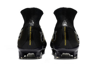 Nike Mercurial Superfly 8 Elite FG High-Tops Soccer Cleats - Black/Gold/Silver