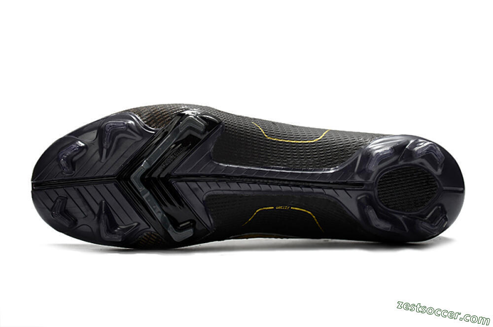 Nike Mercurial Superfly 8 Elite FG High-Tops Soccer Cleats - Black/Gold/Silver 6