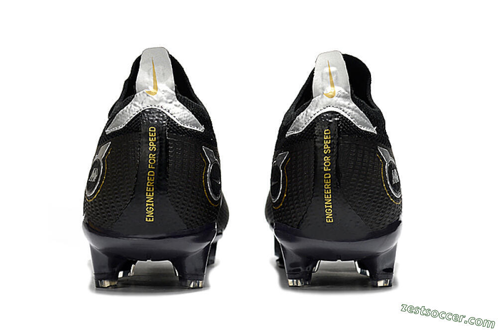 ike Mercurial Vapor 14 Elite FG Low-Tops Soccer Cleats - Black/Gold/Silver 5