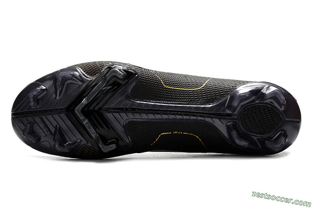 ike Mercurial Vapor 14 Elite FG Low-Tops Soccer Cleats - Black/Gold/Silver 6