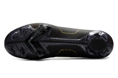 ike Mercurial Vapor 14 Elite FG Low-Tops Soccer Cleats - Black/Gold/Silver