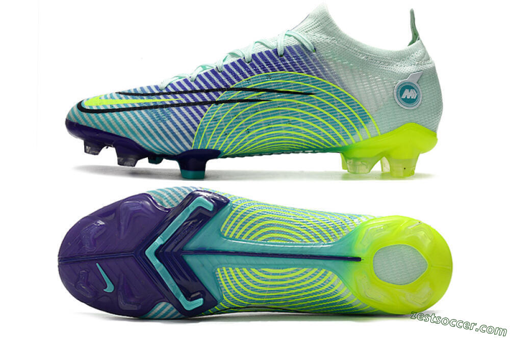 ike Mercurial Vapor 14 Elite FG Low-Tops Soccer Cleats - Blue/Jade/Yellow 1