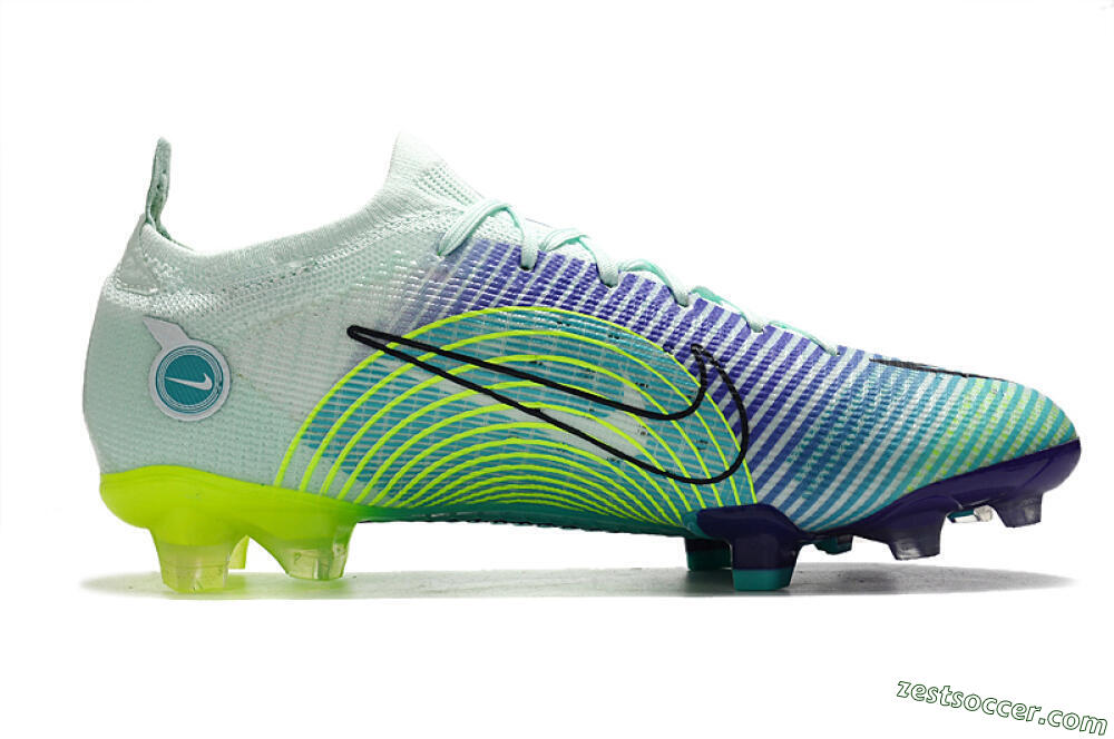 ike Mercurial Vapor 14 Elite FG Low-Tops Soccer Cleats - Blue/Jade/Yellow 7