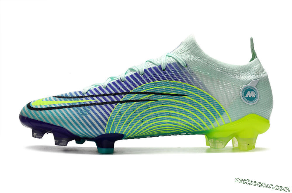 ike Mercurial Vapor 14 Elite FG Low-Tops Soccer Cleats - Blue/Jade/Yellow 2