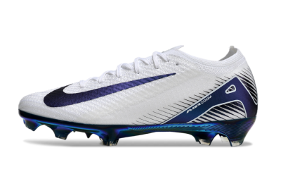Nike Air Zoom Mercurial Vapor 16 Elite FG Low-Tops Soccer Cleats - White/Blue/Gold
