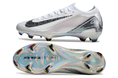 Nike Air Zoom Mercurial Vapor 16 Elite FG Low-Tops Soccer Cleats - White/Black/Grey