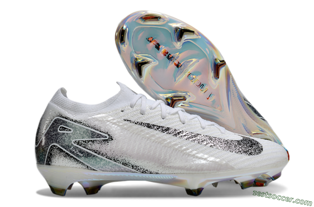 Nike Air Zoom Mercurial Vapor 16 Elite FG Low-Tops Soccer Cleats - White/Black/Grey 0