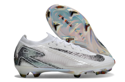 Nike Air Zoom Mercurial Vapor 16 Elite FG Low-Tops Soccer Cleats - White/Black/Grey