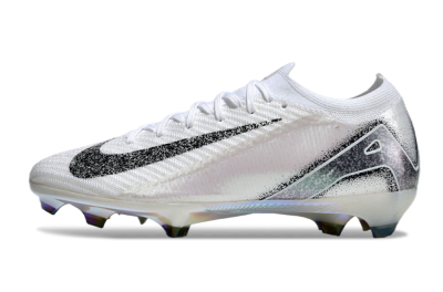 Nike Air Zoom Mercurial Vapor 16 Elite FG Low-Tops Soccer Cleats - White/Black/Grey