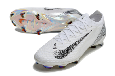 Nike Air Zoom Mercurial Vapor 16 Elite FG Low-Tops Soccer Cleats - White/Black/Grey