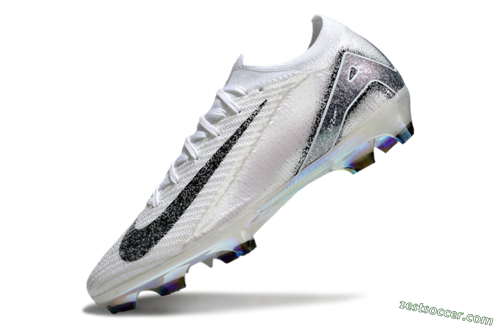 Nike Air Zoom Mercurial Vapor 16 Elite FG Low-Tops Soccer Cleats - White/Black/Grey 5
