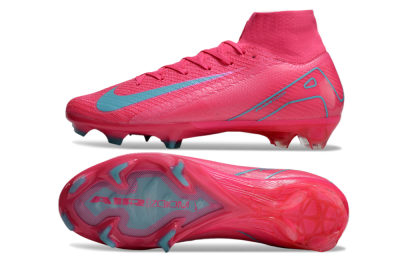 Nike Air Zoom Mercurial Superfly 16 Elite FG High-Tops Soccer Cleats - Pink/Mint
