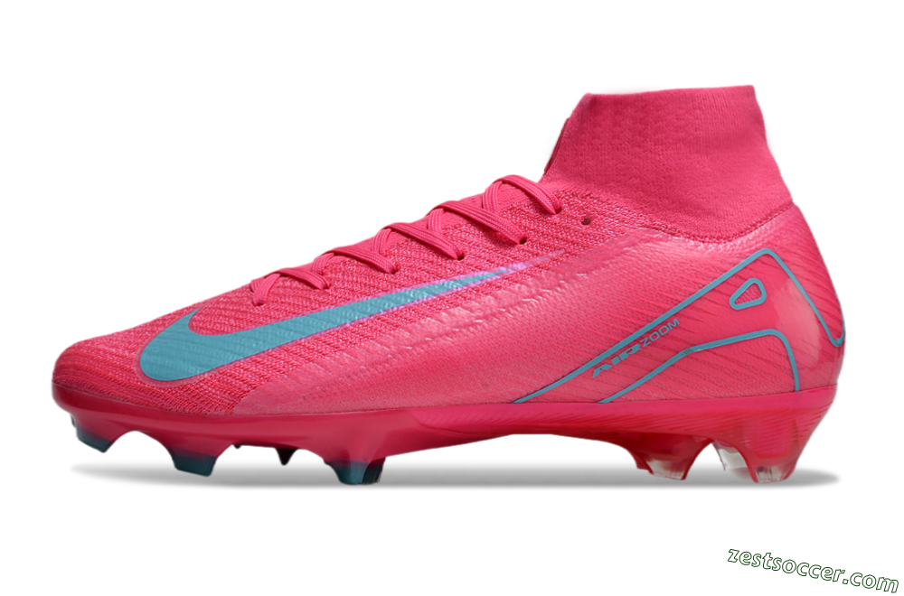 Nike Air Zoom Mercurial Superfly 16 Elite FG High-Tops Soccer Cleats - Pink/Mint 4