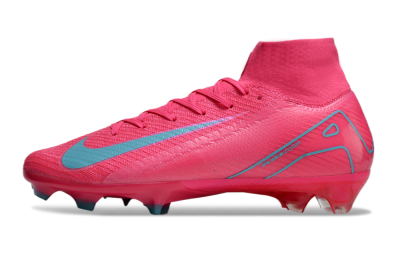 Nike Air Zoom Mercurial Superfly 16 Elite FG High-Tops Soccer Cleats - Pink/Mint
