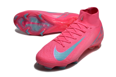 Nike Air Zoom Mercurial Superfly 16 Elite FG High-Tops Soccer Cleats - Pink/Mint