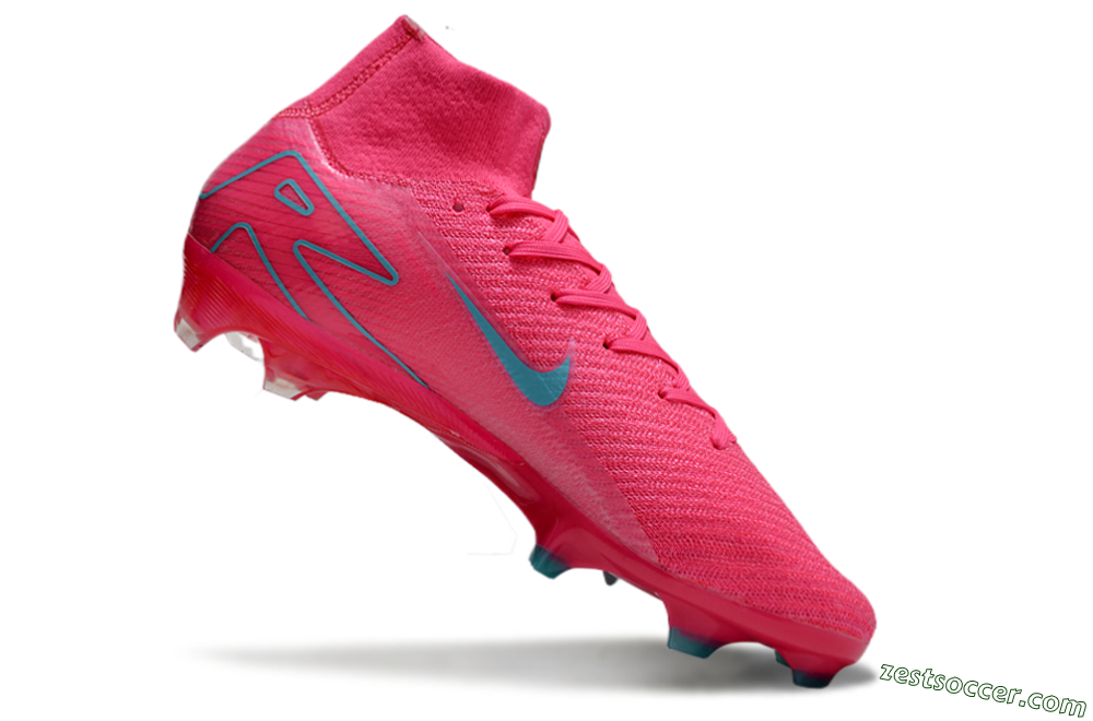 Nike Air Zoom Mercurial Superfly 16 Elite FG High-Tops Soccer Cleats - Pink/Mint 2