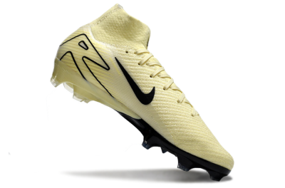 Nike Air Zoom Mercurial Superfly 10 Elite FG High-Tops Soccer Cleats - Beige/Black/Yellow