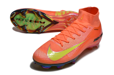 Nike Air Zoom Mercurial Superfly 10 Elite FG High-Tops Soccer Cleats - Red/Yellow/Gold