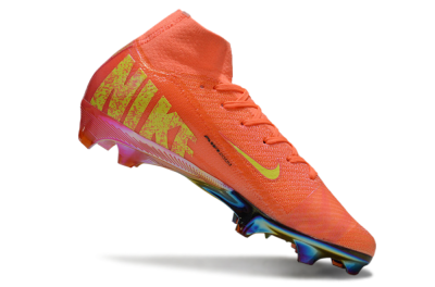 Nike Air Zoom Mercurial Superfly 10 Elite FG High-Tops Soccer Cleats - Red/Yellow/Gold