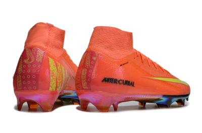 Nike Air Zoom Mercurial Superfly 10 Elite FG High-Tops Soccer Cleats - Red/Yellow/Gold