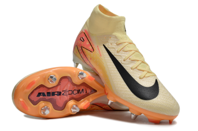 Nike Air Zoom Mercurial Superfly 10 Elite SG High-Tops Soccer Cleats - Black/Silver/Blue