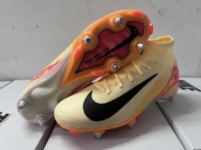 Nike Air Zoom Mercurial Superfly 10 Elite SG High-Tops Soccer Cleats - Black/Silver/Blue