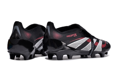Adidas Predator Elite Foldover Tongue 2025 Stealth Victory FG Low-Tops Soccer Cleats - Black/White/Red